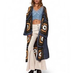 NWOT POL Granny Square Cardigan